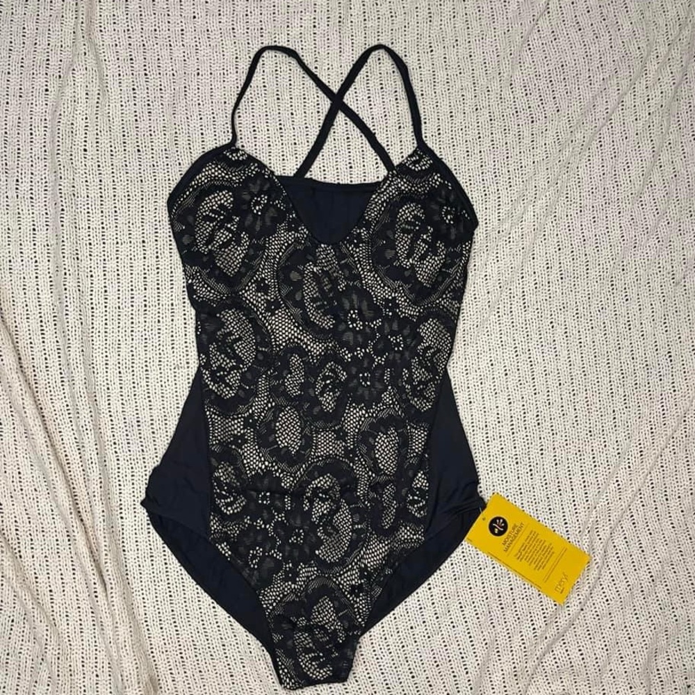 New w Tags! Black Lace Camisole Leotard K.H. Martin Size 5- Adult Medium